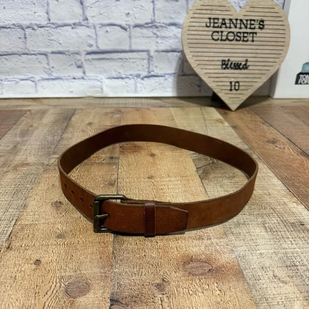 American eagle brown leather belt unisex